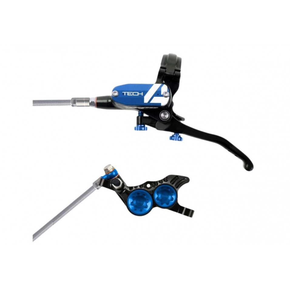 Freno Hope Tech 4 V4 Compatible E-Bike Trasero Latiguillo Metálico 1 Freno Hope Tech 4 V4 Compatible E-Bike Trasero Latiguillo Metálico